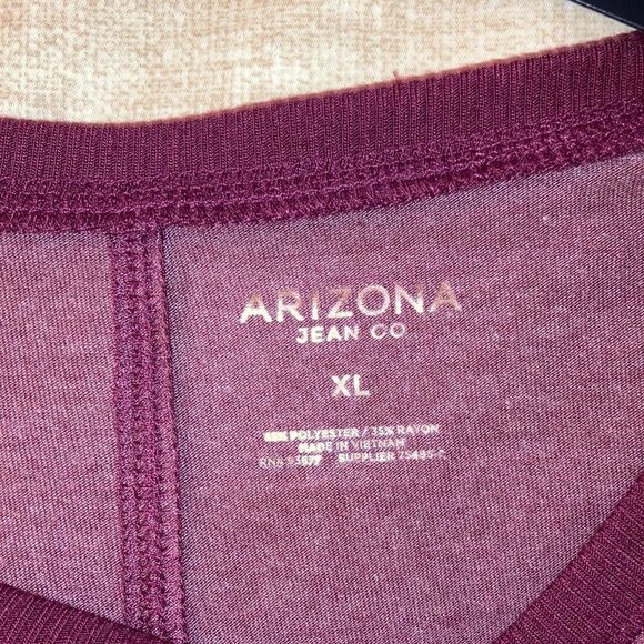 Arizona Jean Co NWT Women’s Long Sleeve Top in Dark Ruby. Size XL. - Picture 7 of 10